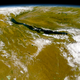 Baikal desde el espacio. Wikimedia Commons